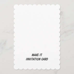 Create Your Personalised 5" x 7" Scalloped Invitation