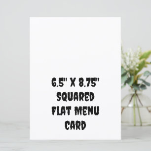Create Your Personalised 6.5" x 8.75" Squared Flat Menu
