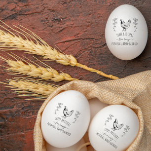 Create Your Personalised Farm Rustic Fresh Eggs Rubber Stamp
