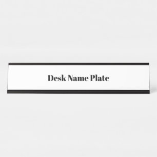 Create Your Personalised Long Black Desk Name Plate