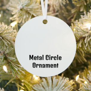 Create Your Personalised Metal Circle Ornament
