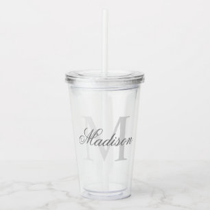Create Your Personalised Monogram Name Acrylic Tumbler
