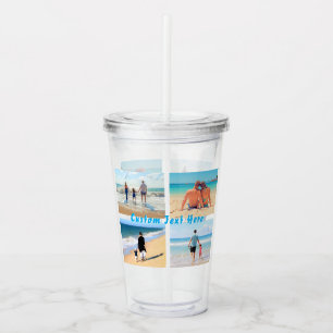 Create Your Photo Collage and Text Acrylic Tumbler