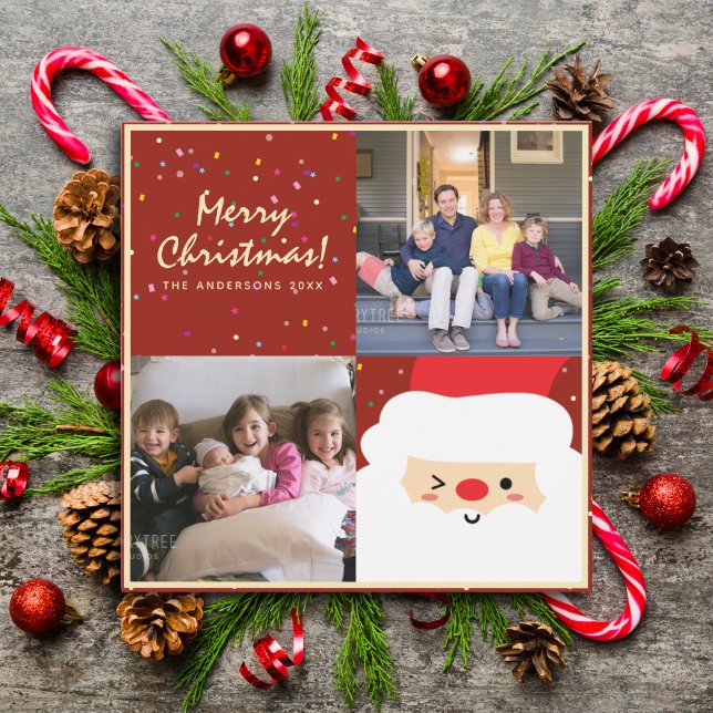 Create Your Photo Elegant Family Photo Christmas Holiday Card (Creator Uploaded)