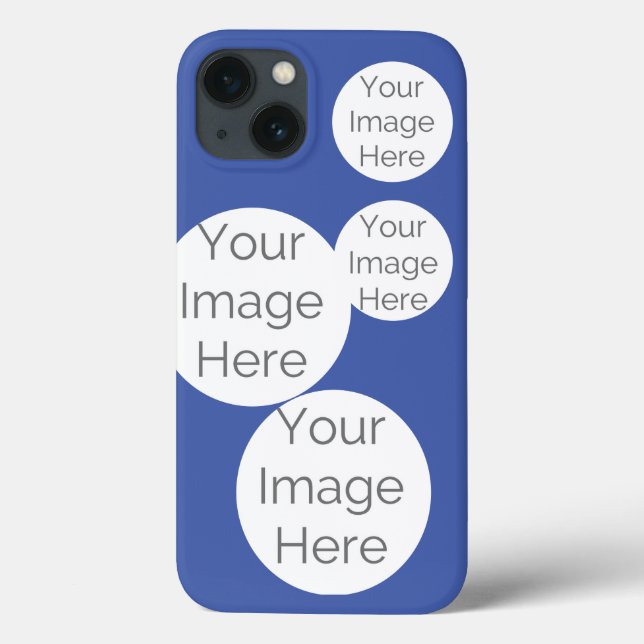 create your photo phone case blue photo collage (Back)