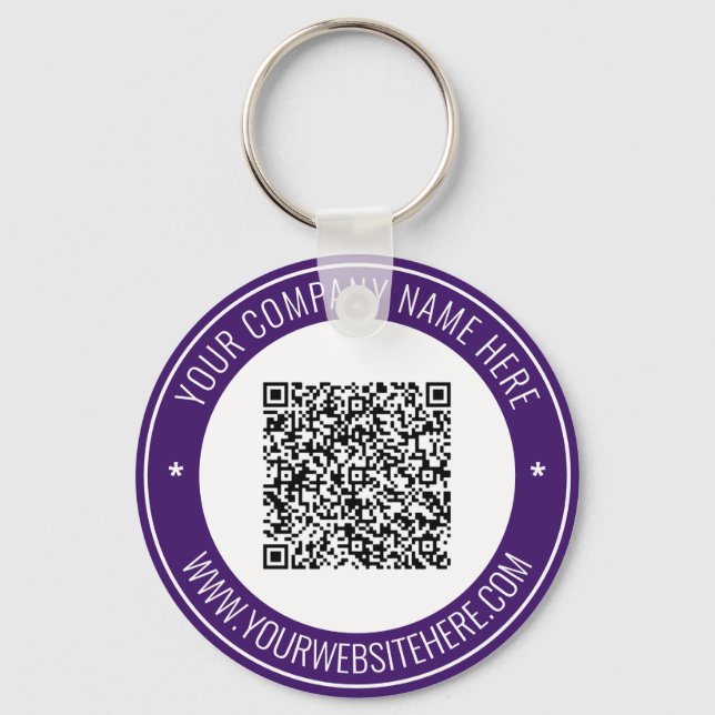 Create Your QR Code Business Promotilnal Keychains (Front)