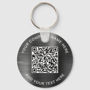 Create Your QR Code Promotional Grey Key Ring
