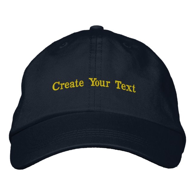 Create Your Text Printed-Hat Handsome Cool Super Embroidered Hat (Front)