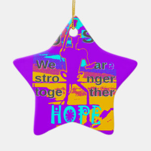 Create Your USA Hope We Are Stronger Together Ceramic Tree Decoration