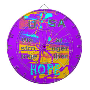 Create Your USA Hope We Are Stronger Together Dartboard
