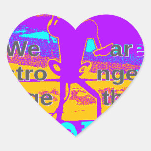 Create Your USA  Hope We Are Stronger Together Heart Sticker