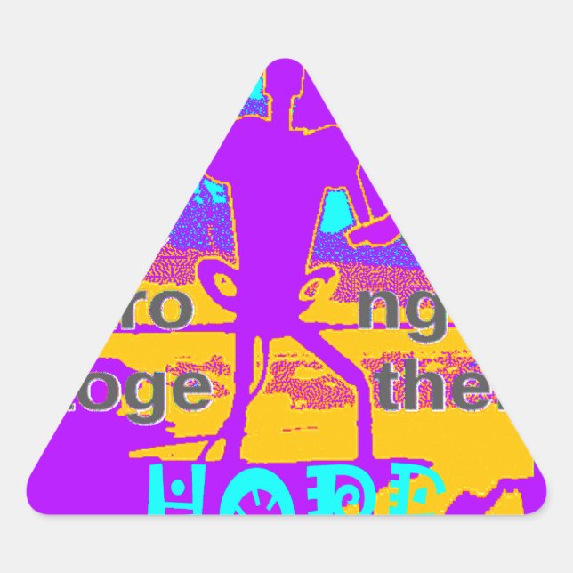  Create Your USA  Hope We Are Stronger Together  Triangle Sticker (Front)
