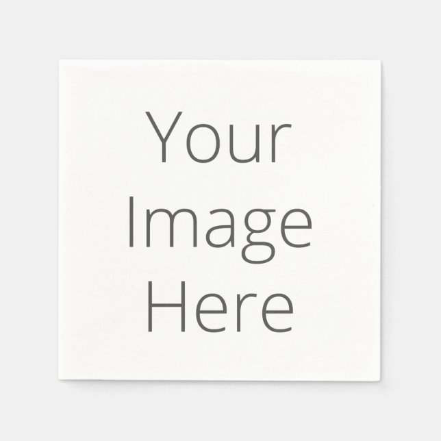 Create Your White Standard Cocktail Paper Napkins (Front)