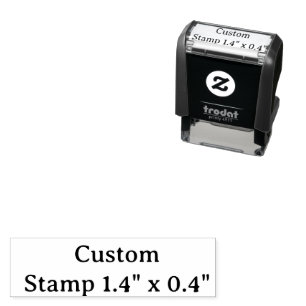 create your won custom 1.4" x 0.4" self-inking stamp