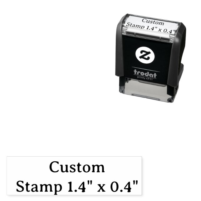 create your won custom 1.4" x 0.4"  self-inking stamp (In Situ)