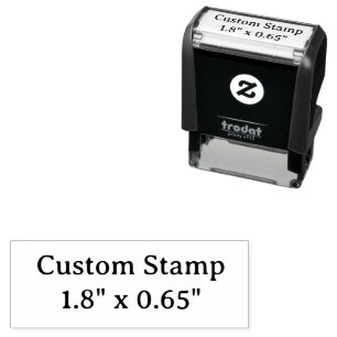 create your won custom 1.8" x 0.65" self-inking stamp
