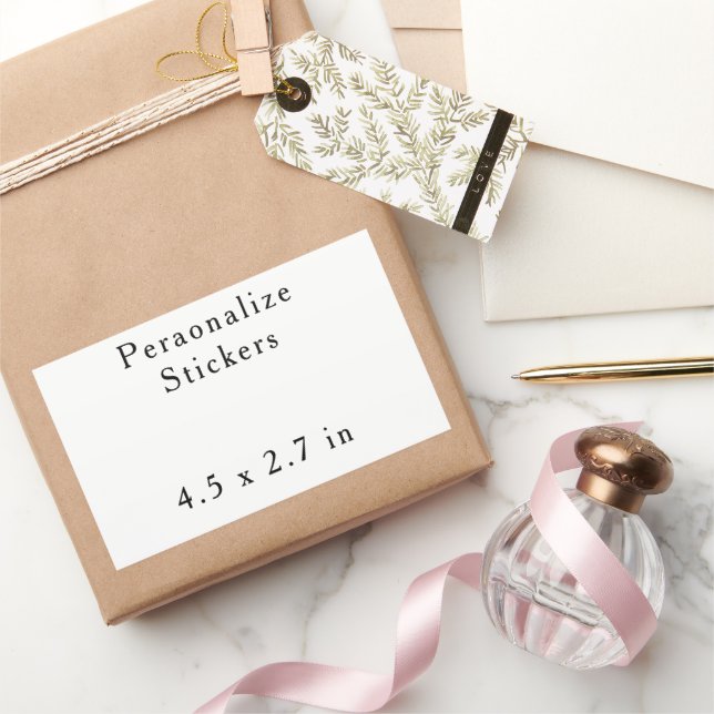 create your won personalise 4.5 x 2.7 Rectangle  Rectangular Sticker (Gifting)