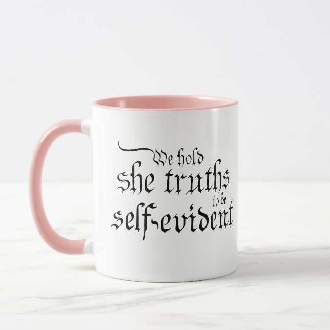 Created Equal pink mug (Left)