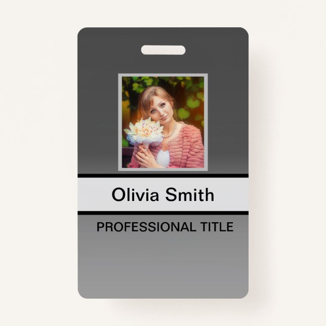Created for you, stylish badge ID badge (Front)
