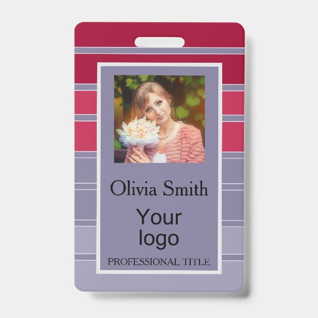 Created for you, stylish badge ID badge (Front)