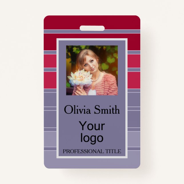 Created for you, stylish badge ID badge (Front)