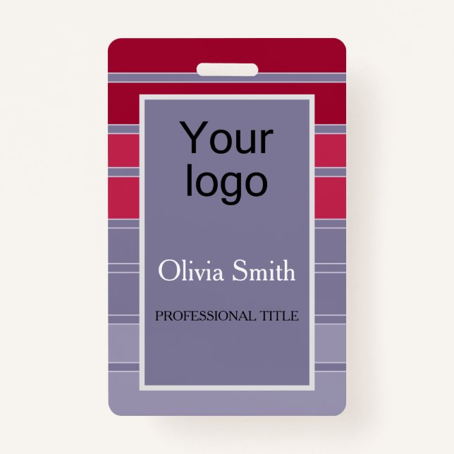 Created for you, stylish badge ID badge (Front)