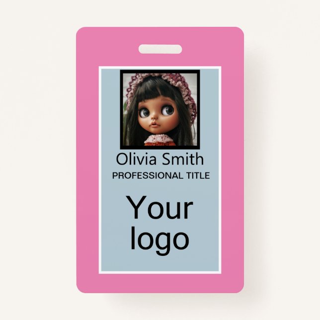 Created for you, stylish badge ID badge (Front)
