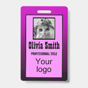 Created for you, stylish badge ID badge