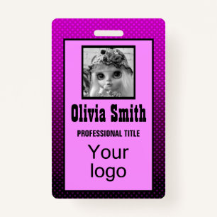 Created for you, stylish badge ID badge