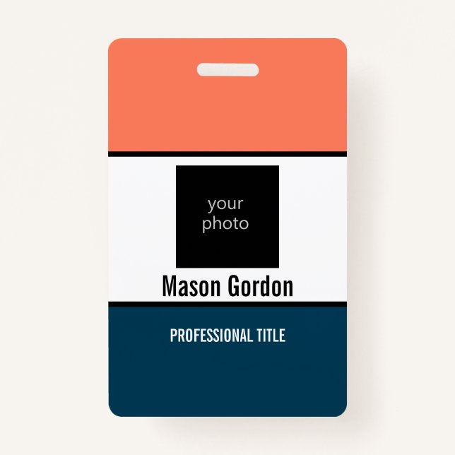 Created for you, stylish badge ID badge (Front)