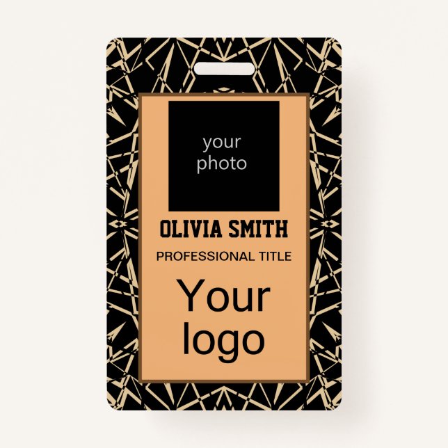 Created for you, stylish ID badge (Front)