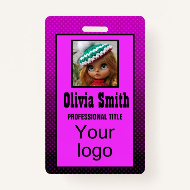 Created for you, stylish ID badge (Front)