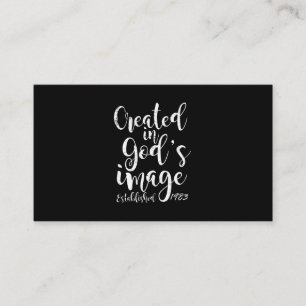 Created In God's Image 1983 40th Birthday Business Card