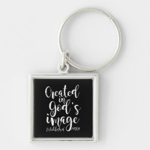 Created In God's Image 1983 40th Birthday Key Ring