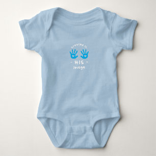 CREATED IN HIS IMAGE CHRISTIAN BABY BODYSUIT