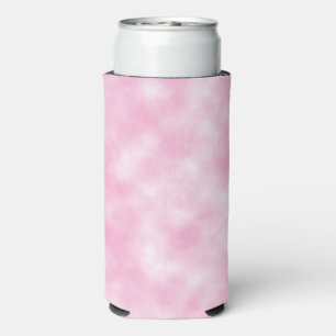 Created Pink and White Clouds Abstract Pattern Seltzer Can Cooler