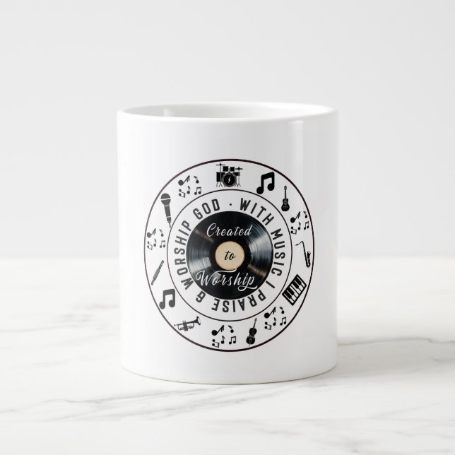 Created to Worship Large Coffee Mug (Front)