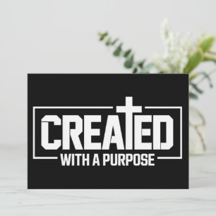 Created With A Purpose Christian Blessed Bible  Invitation