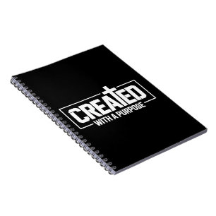 Created With A Purpose Christian Blessed Bible Notebook