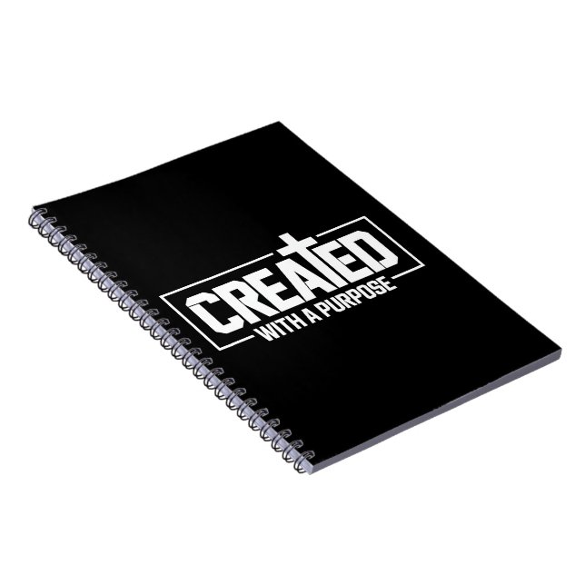 Created With A Purpose Christian Blessed Bible  Notebook (Right Side)
