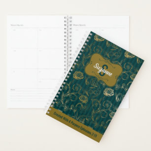 Created With A Purpose Ephesians 2:10 Floral 2021 Planner