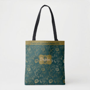 Created With A Purpose Ephesians 2:10 Floral Tote Bag