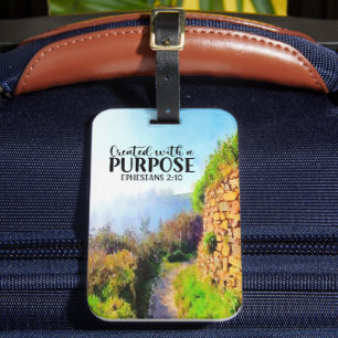 Created with a Purpose Ephesians Luggage Tag