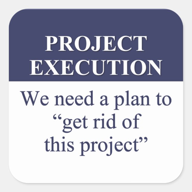 Creating a Project Execution Plan (3) Square Sticker (Front)