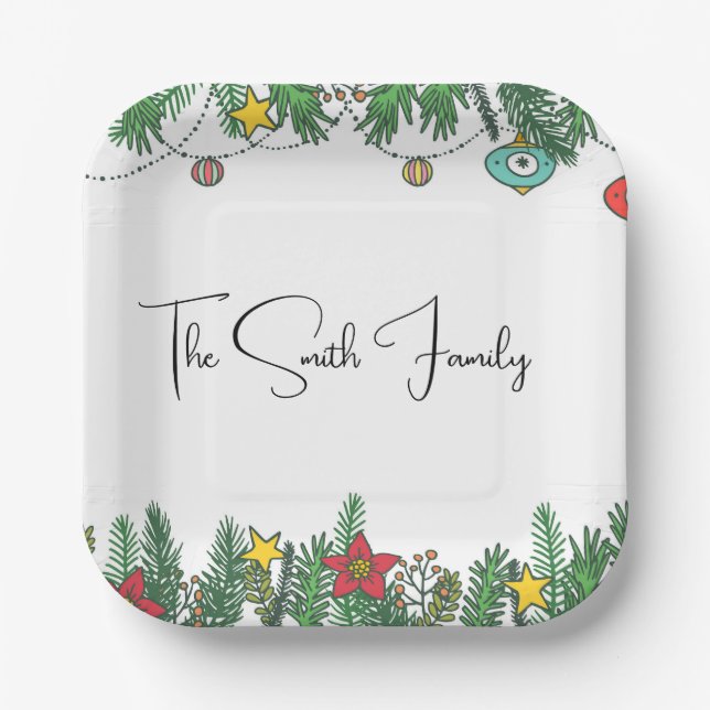 Creating Memories Around the Tree Paper Plate (Front)