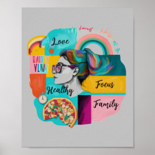 Creating My Dream Life: A Grey Vision Board   Poster