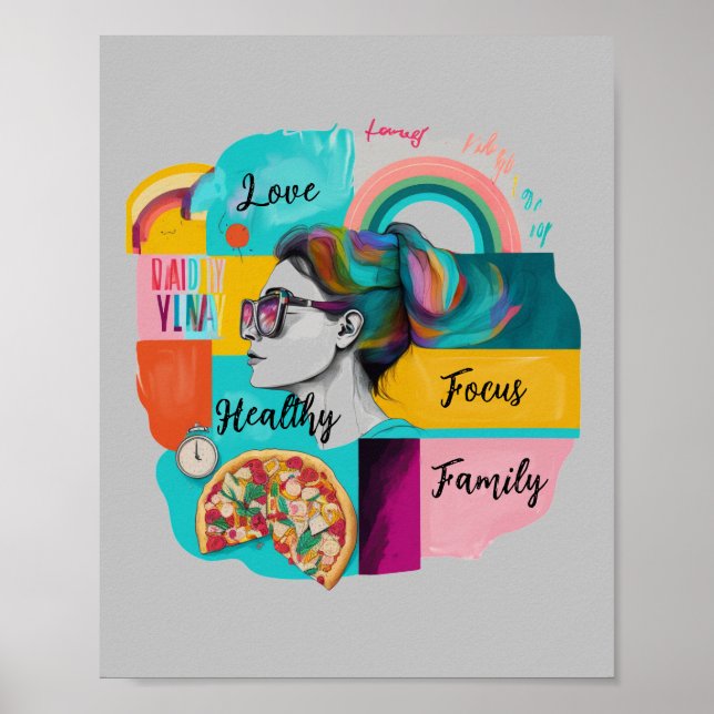 Creating My Dream Life: A Grey Vision Board   Poster (Front)