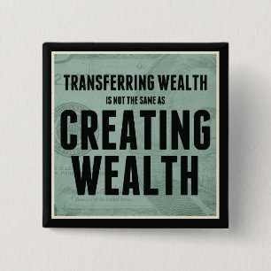 Creating Wealth 15 Cm Square Badge