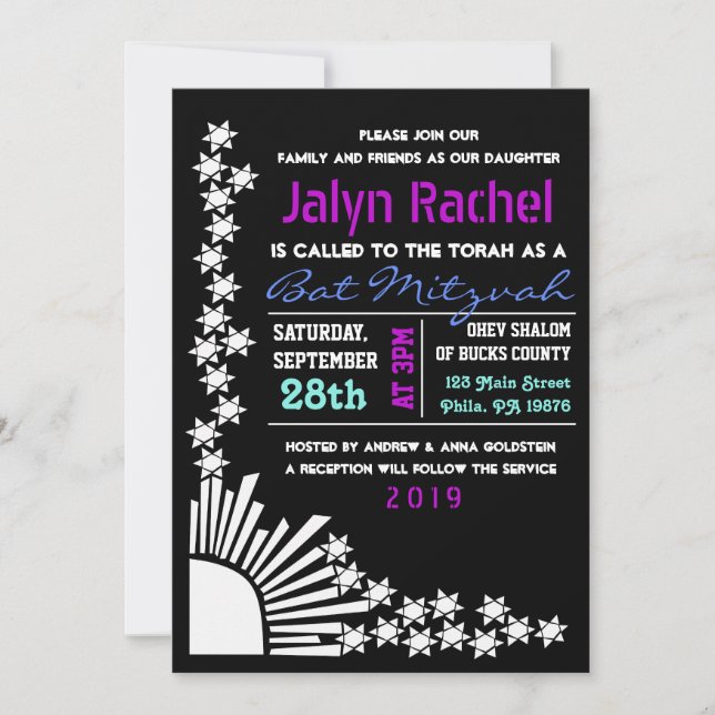 CREATION Bar Bat Mitzvah Invitation (Front)