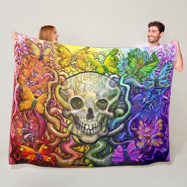 Creation Cycle Rainbow Magic Fleece Blanket (In Situ)